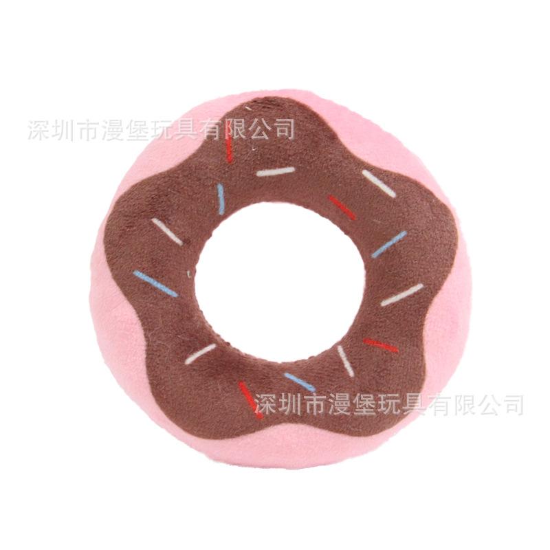 

CM baby clothes accessories cartoon cute street children donut watermelon ring plush pendant cotton doll dress up About 12cm/0.03kg