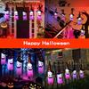 Halloween Decoration Flashing Light LED Skull Festival Dress Up Glowing Wizard Hat Lamps Hanging Decoration Kid Gift