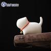 Mutton-Fat Jade Porcelain Kitten Tea Pet