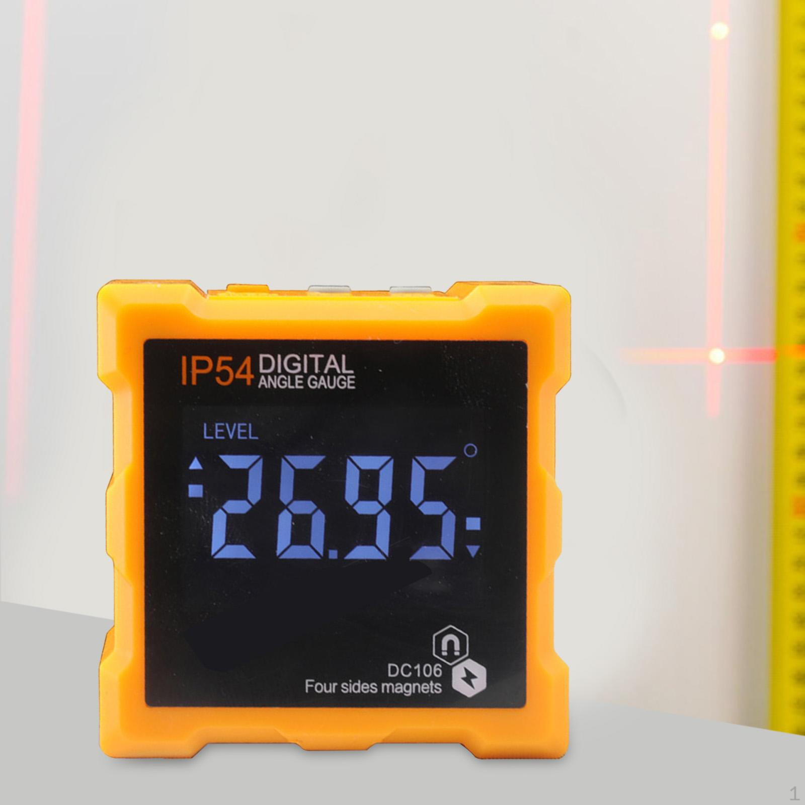 

Digital Inclinometer Angle Gauge Meter Electronic Level LCD Display Waterproof Compact Measuring оранжевый