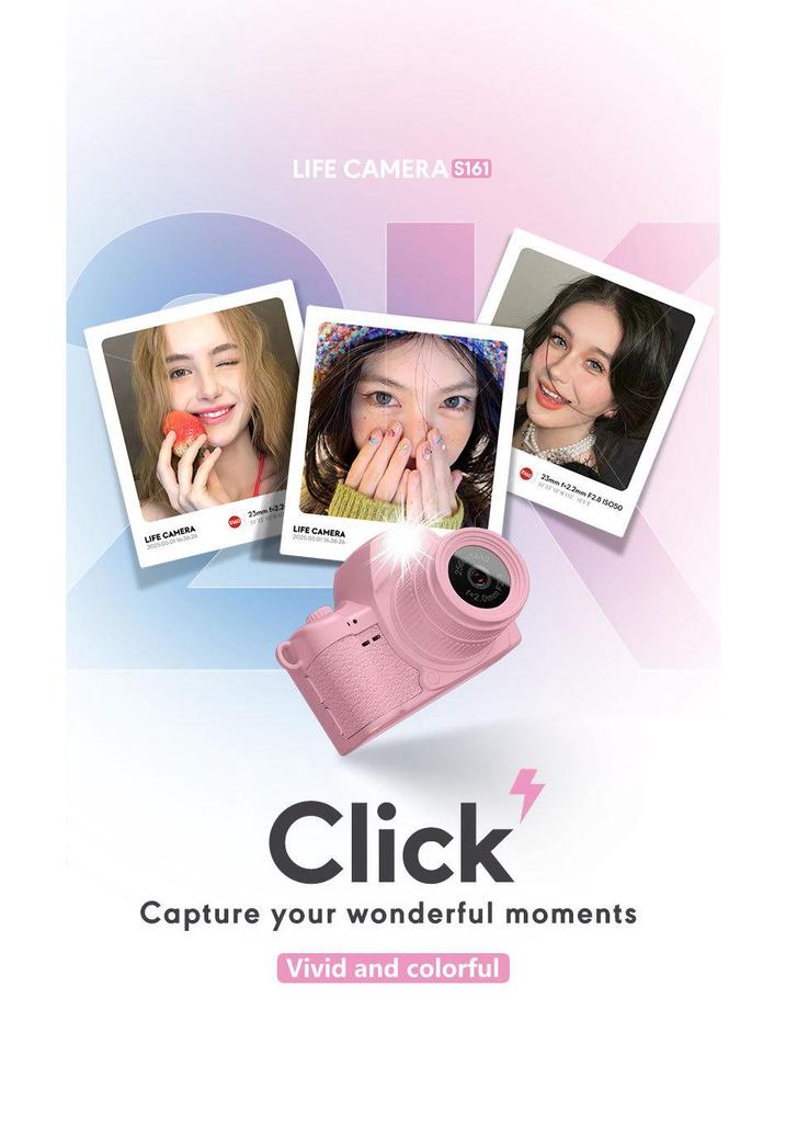 2K HD Mini Kids Digital Camera with Retro Filter