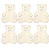 50pcs Bear Shape Bear Shaped Cutouts 41*48mm Hanging Bear Ornaments  for Painting,Home Decor