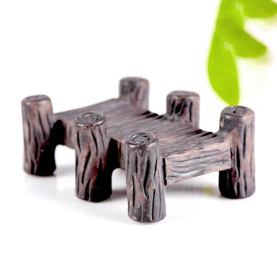 Mini Bridge Miniatyrmodell Håndverk Landskap Fairy Statue Figur Hagedekor