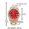 Roman Numerals Diamond-encrusted Men's Watch Trendy Brand Green-faced Large Dial Quartz Watch, One Piece Is Sent On Behalf of Others.