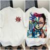 Demon Slayer Akaza bedruckte Baumwoll-T-Shirts für Herren und Damen, Sommer 2026, Cartoon-Muster, lockere Passform, kurzärmelig.