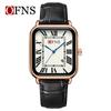 OFNS Silicone Quartz Rectangular Watch - Unisex Fashion with Calendar