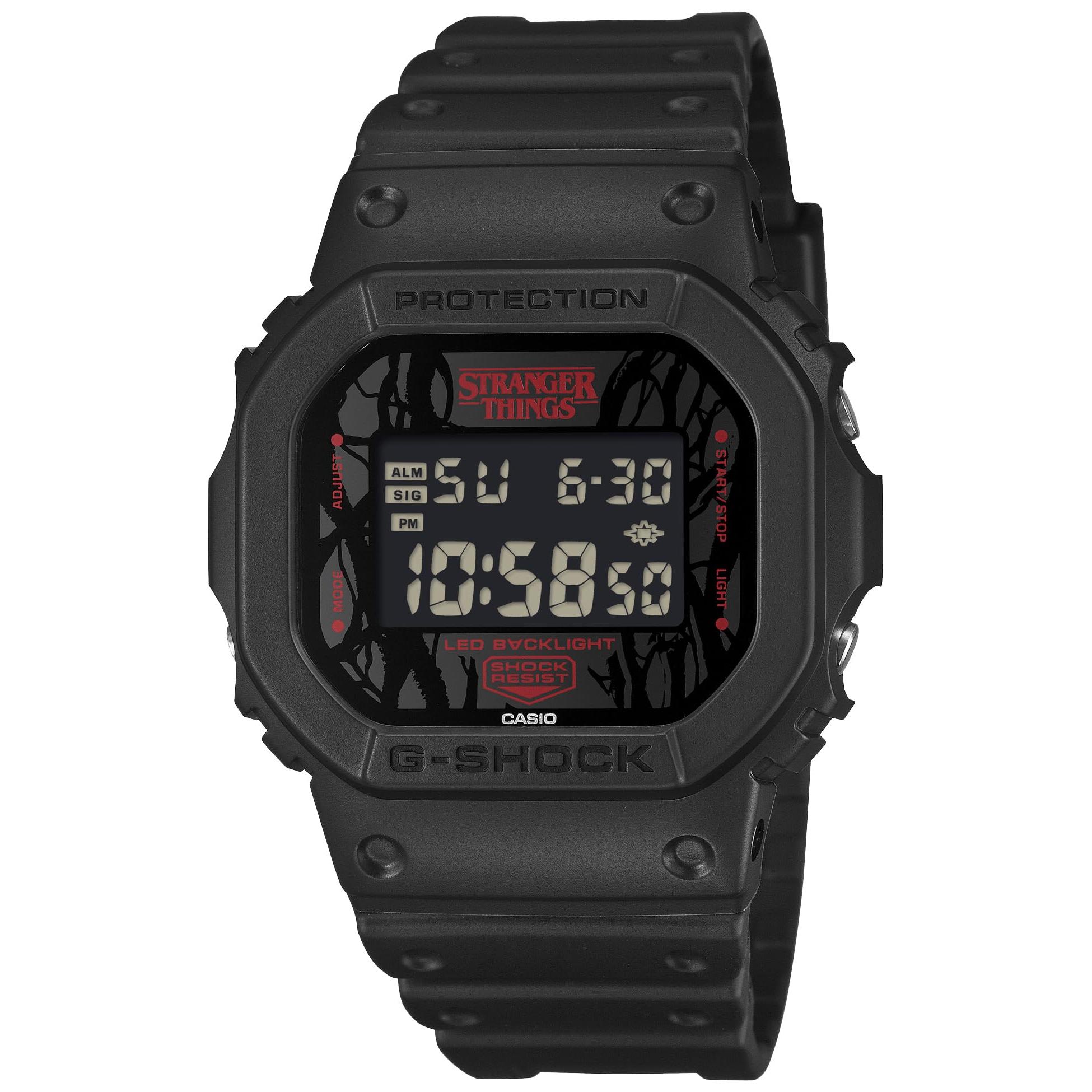 

[Casio] Часы G-Shock, Официальная модель из Японии, Коллаборация Stranger Things, DW-5600STT-1JR, Мужские, Черные