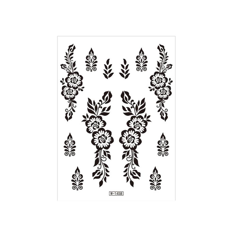 Fake Henna Tattoo Stickers India Mehndi Flower Body Art Sticker  Women/Lady/Girl