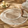 Alfombras Redondas Tejidas Vintage Alfombra de Ratán Hecha a Mano Con Borla Para Dormitorio Sala de Estar Decoración del Hogar Felpudos Alfombrilla de Puerta Chic