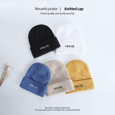 New Autumn and Winter Knitted Hat for Women Korean Version Ins Casual Versatile Pullover Cold Hat Warm Confinement Woolen Hat