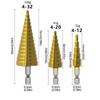 4-32mm/4-12mm/4-20mm Hss Step Drill Bit, Straight Groove Drill Titanium Coated Metal Driller, Drilling Tools Set