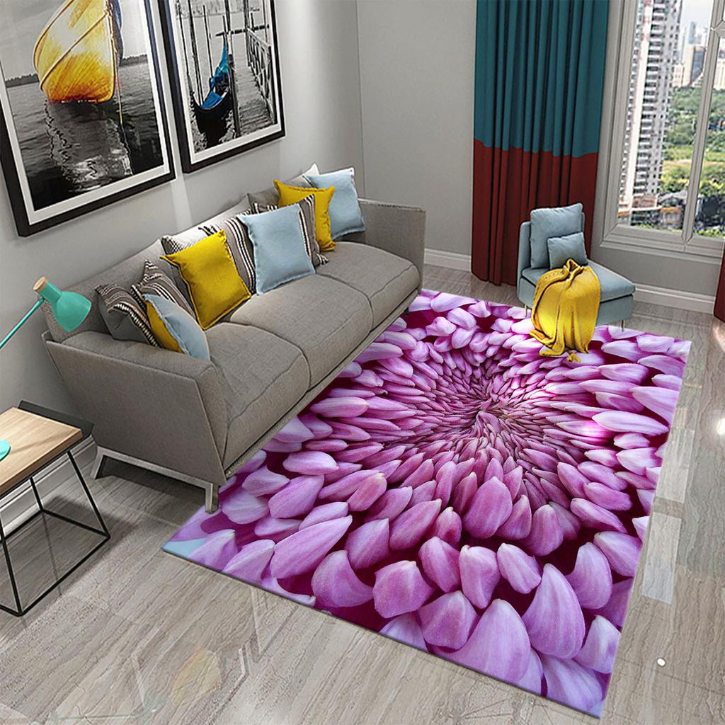 Kitchen Bathroom Entrance Bathroom Non-slip Carpet Living Room Bedroom Decorative Floor Mat Colorful Petal Carpet