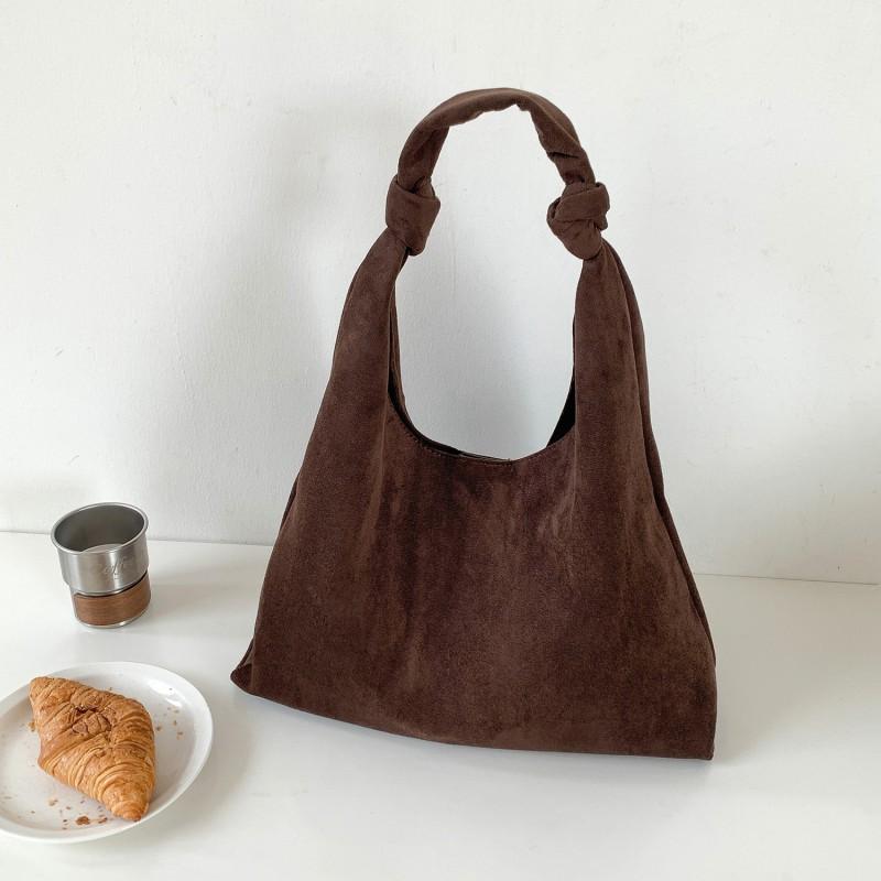 

2025 Korean Version Of Leopard Print Corktail Velvet Bag Women Fashionable All-matching Lazy Ins Style Large Capacity Shoulder коричневий