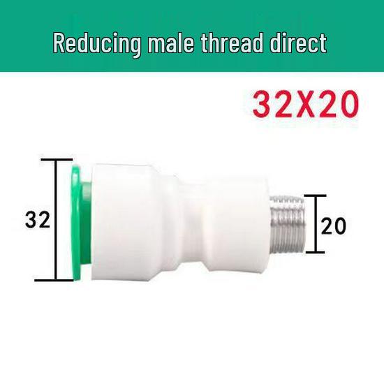 Quick Connect PPR Ball Valve PVC Elbow Tee, No Hot Melt, 4 Points/40 PE Water Pipe Fittings.
