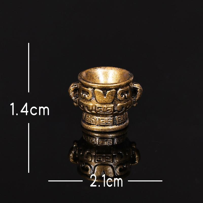 Miniature Simulated Bronze Ware Figurine, Resin DIY Craft for Terrarium Landscape, Home Desktop Ornament