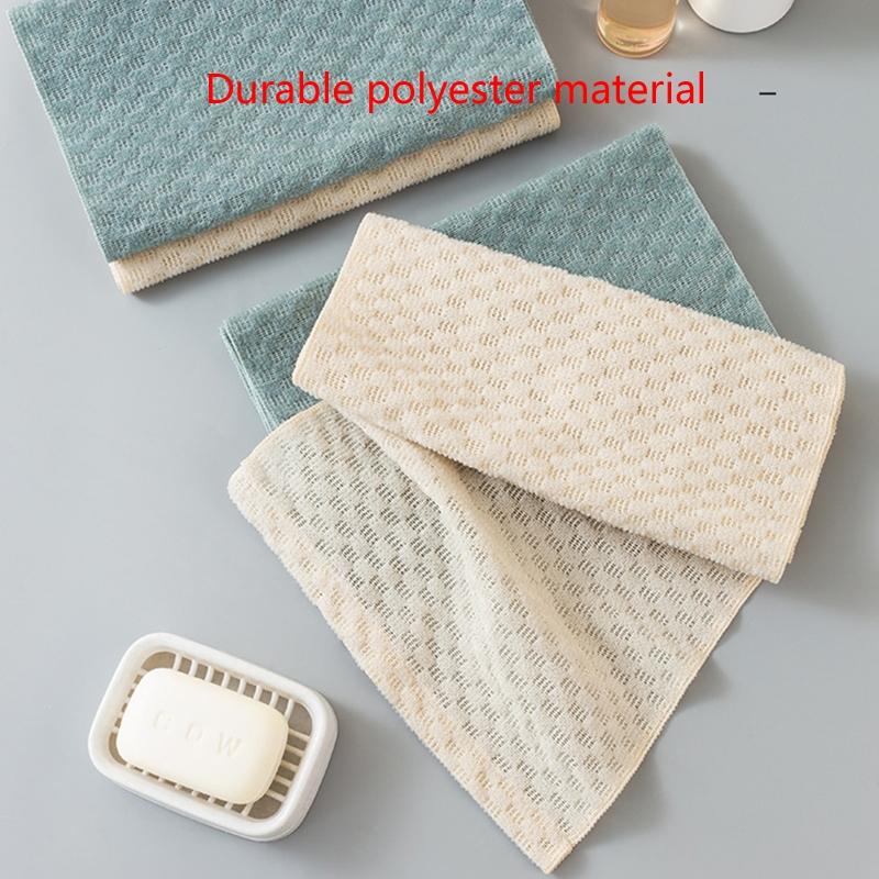 Japanischer Peeling-Waschlappen Bade-Rückenbürste Polyester Handtuch Bürste für Rückenhandtücher Peeling-Schrubben Dusche Körper Badezimmer