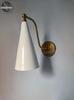 Brass Diabolo Wall Sconce: Mid Century Italian Plug In Lamp