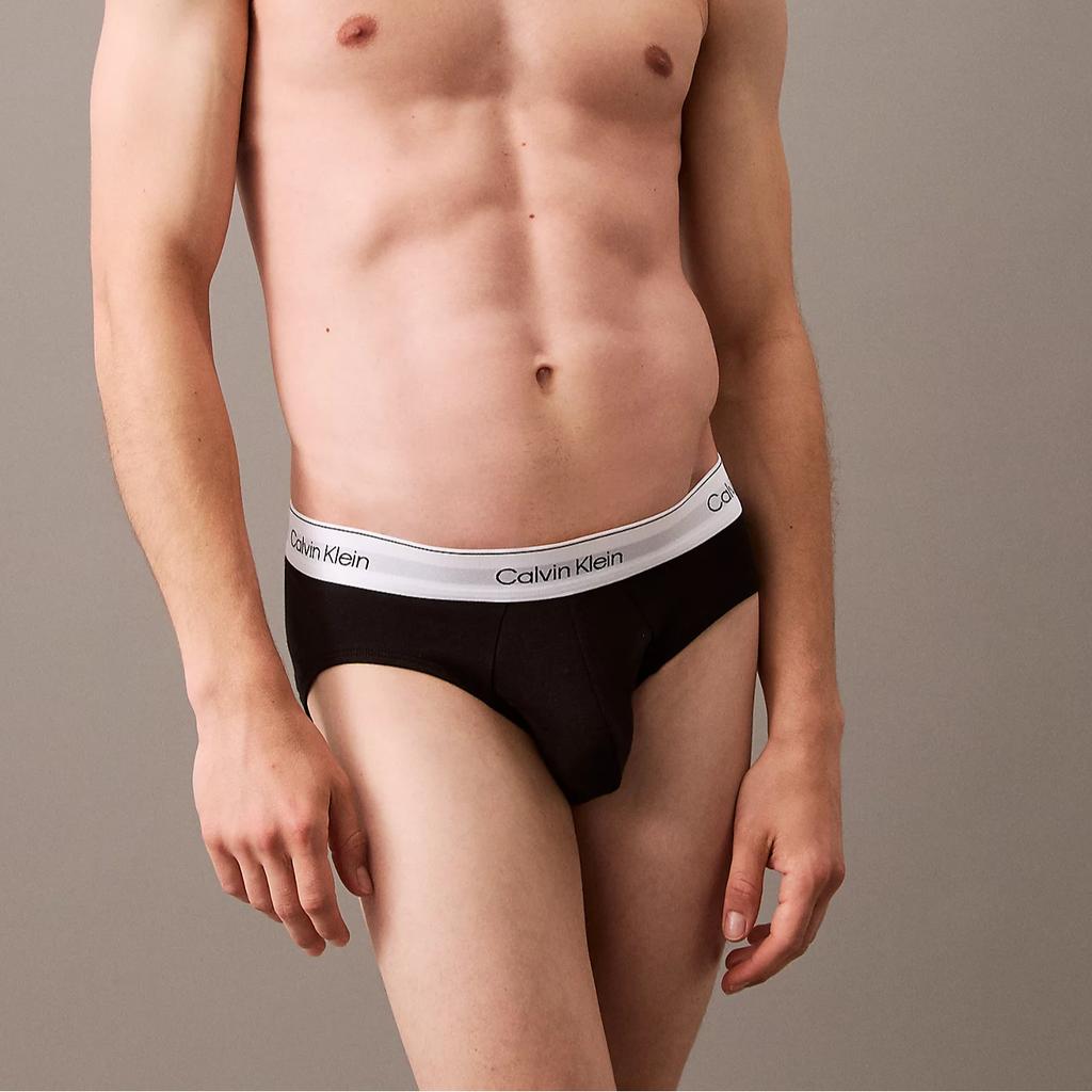Calvin Klein Comfortable Solid Color Letter Waistband Mid-Rise Triangle Underwear Men Underwear 000NB3962A-MP1