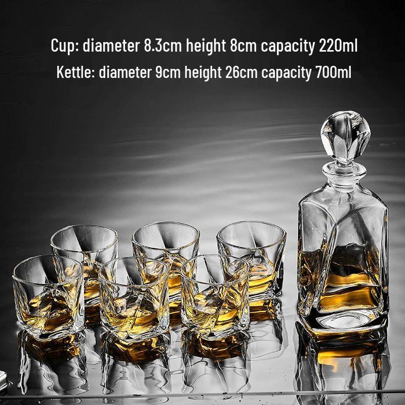 Luxury European Crystal Whiskey Decanter Set