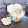 Wide Brim Children Straw Hat Lace Beach Bucket Cap New Beach Sun Hats  Beach