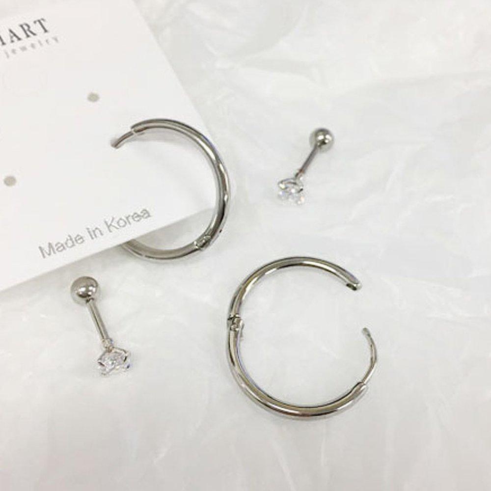 Basic Cubic Piercing + Ring Piercing [Sold As a Pair]