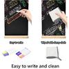 NACHLYNN 8 x 12 inch Small Chalkboard Signs with Wood Base Stand Double Sided Chalk Board Sign Message Board for Tables Decorations Home Party