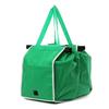 Reusable Green Non-woven Fabric Foldable Supermarket Trolley Bag Convenient Shopping Cart Bag
