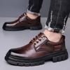 Fashion Lace-Up Oxfords Footwear for Male Wedding Party Office Business Casual Shoe Men Stylish Men's Shoes Formal Leather Shoes for Men