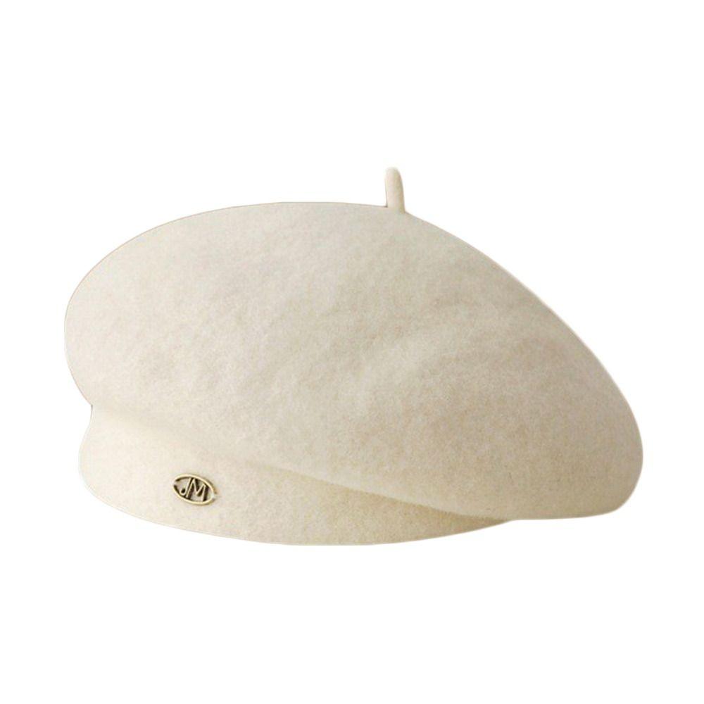 Solid Color Plain Cap Warm French Artist Hat Autumn Winter Wool Berets Hat for Women