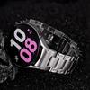 Push Button Mechanical Butterfly Clasp Stainless Steel Watch Band For Samsung Galaxy Watch FE/7/6/5/4, Adjustable Metal Replacement Strap