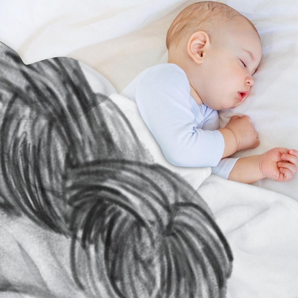 Lewis Capaldi hand drawn portrait Throw Blanket For Decorative Sofa Decoratives Sofa Throw for babies Blankets