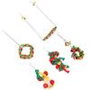 5 Pcs Parakeet Toy Christmas Day Decoration Chewing Toy Swing Stand for Pet BirdsChristmas 5 Pcs