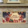 1pc2D Flat, Merry Christmas Garage Banner - Easy To Hang Indoor and Outdoor Farmhouse Door Decoration, No Power Required Wsj