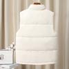 Spring and Autumn new large size fat mm vest women's stand-up collar cotton clothes thickened vest vest warm vest jacket tide