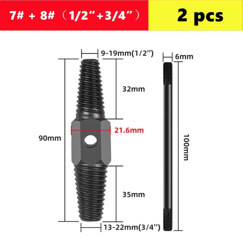 Pipe Damaged Screw Extracto 1/2'' 3/4'' Anti-Slip Bolt Removal For Pipes Inner Threading Making Pipe Thread Repair Tools