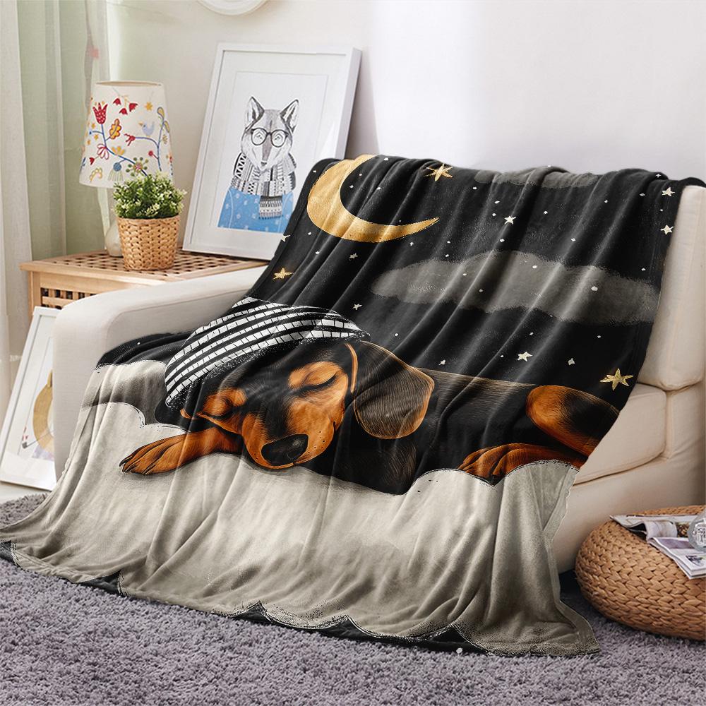 Animals in Dreams Print Flannel Blanket, High quality Comfortable for All Seasons, Home Decor, Warmth and Comfort, Perfect for Christmas Gifts