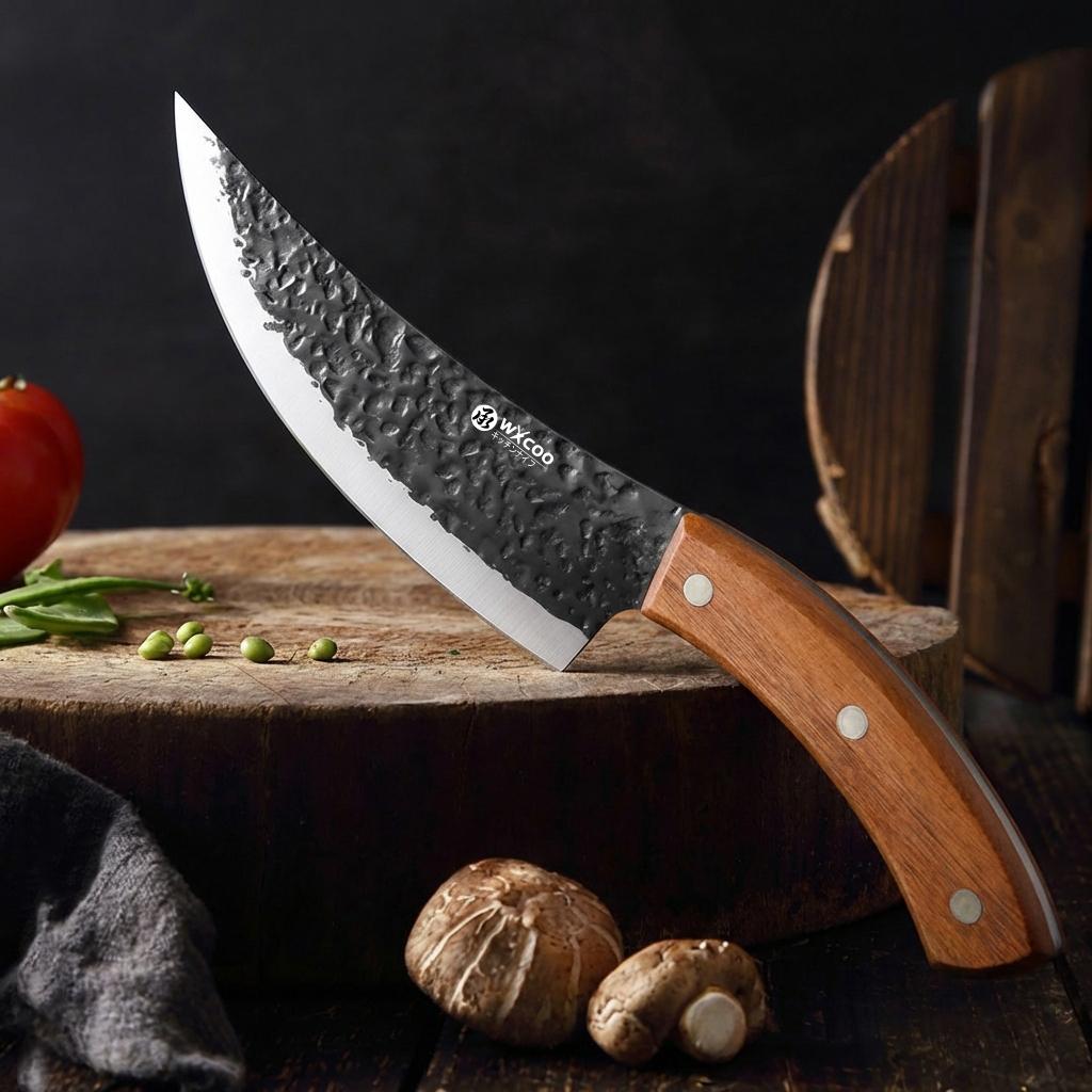 Forged Chef Knives Professional Kitchen Knife Wooden Handle Meat Cleaver Fruit Cutter Boning Knife Kitchen Supplies BBQ Cooking