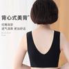 Women Middle Aged Wireless Tank Style Comfortable Big Bust Slimming Sports Bra