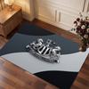 Tappeto in Velluto di Cristallo con Stampa di Calcio del Newcastle United, Comodo Assorbente d'Acqua Antiscivolo Tappeto per Pavimento Interno
