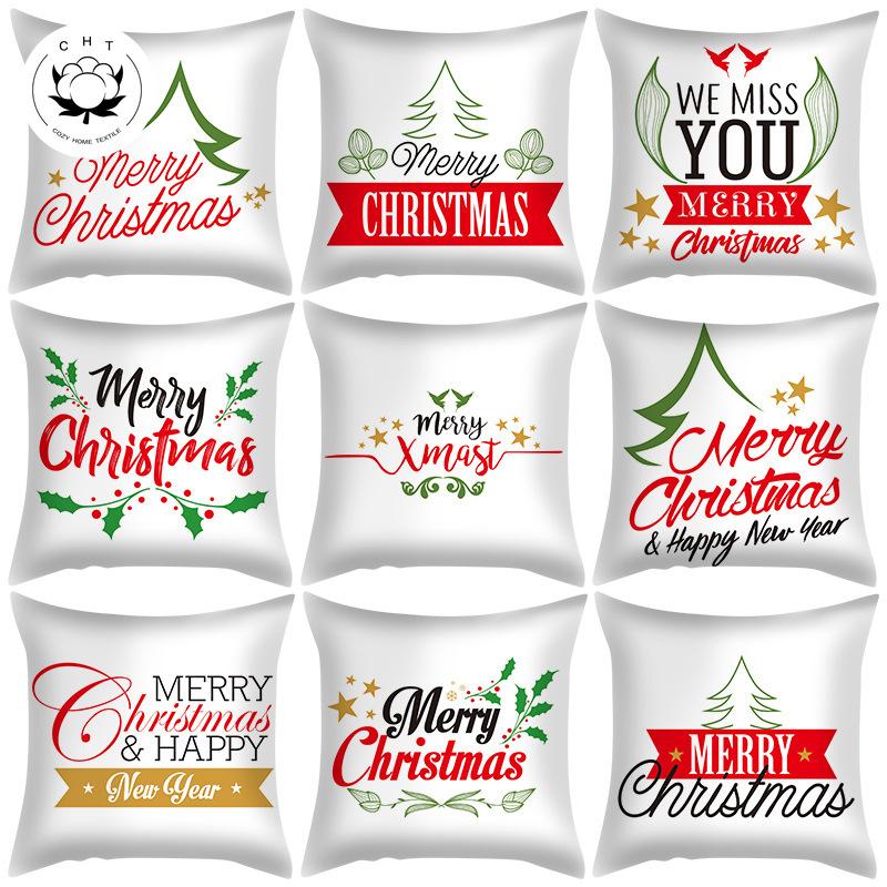 

Рождественский принт наволочка с узором для дома, гостиной, дивана, спальни, украшение, наволочка, автомобильный комплект, наволочка