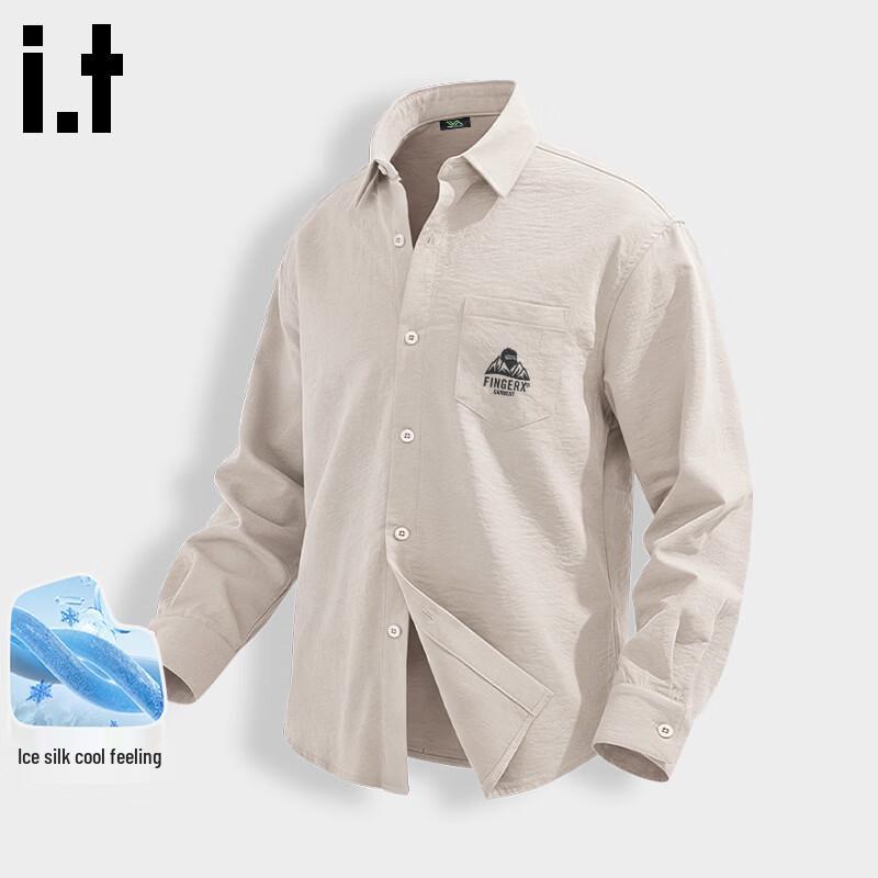 

Мужская повседневная рубашка Fingercroxx IT с защитой от солнца из ледяного шелка M