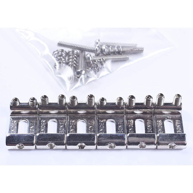 6 buc. Șai de chitară din metal Bridge Tremolo Saddle System Distanțare a corzilor piesa de întreținere pentru chitară electrică