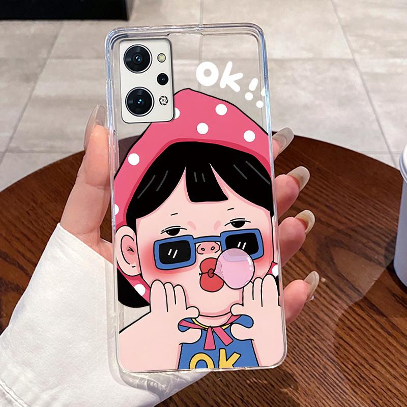 Jelly Casing For OPPO Reno 7A (A201OP) Reno 9A Soft TPU Back Cover For Reno 5A Fundas Clear Silicone Cute Cat Rabbit Phone Case