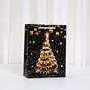 12pcs StoBag Christmas paper tote bags black and gold gift bags for holiday party favors shopping and retail packing candy cake