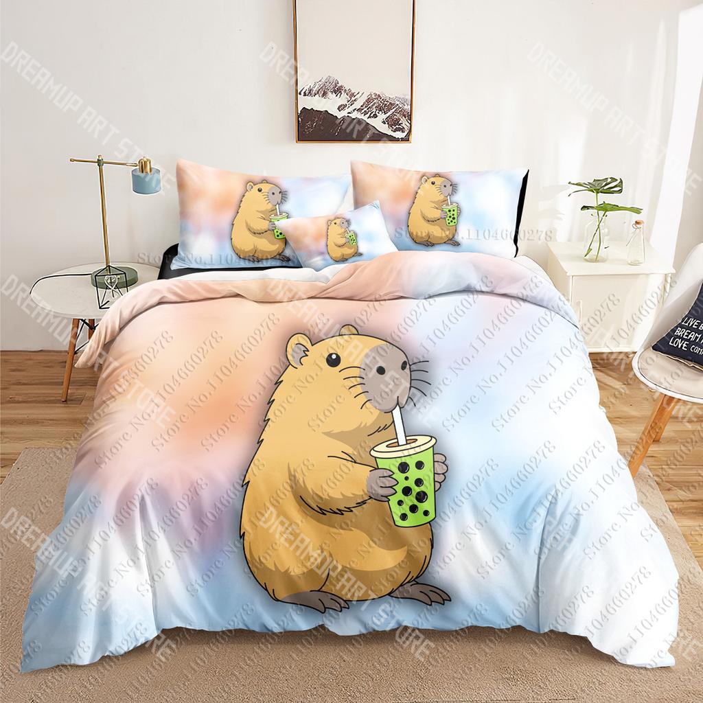 Capybara 3D Bedding Sets Print Duvet Cover Adults/ Children Bed Comforter Birthday Gift Dropshipping