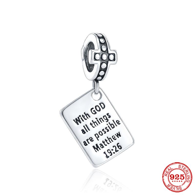 925 Silver Sparkling Cross Safety Chain Dangle Charm Buddha statue Goddess Bead Fit Original Bracelet DIY Jewelry For Women Gift
