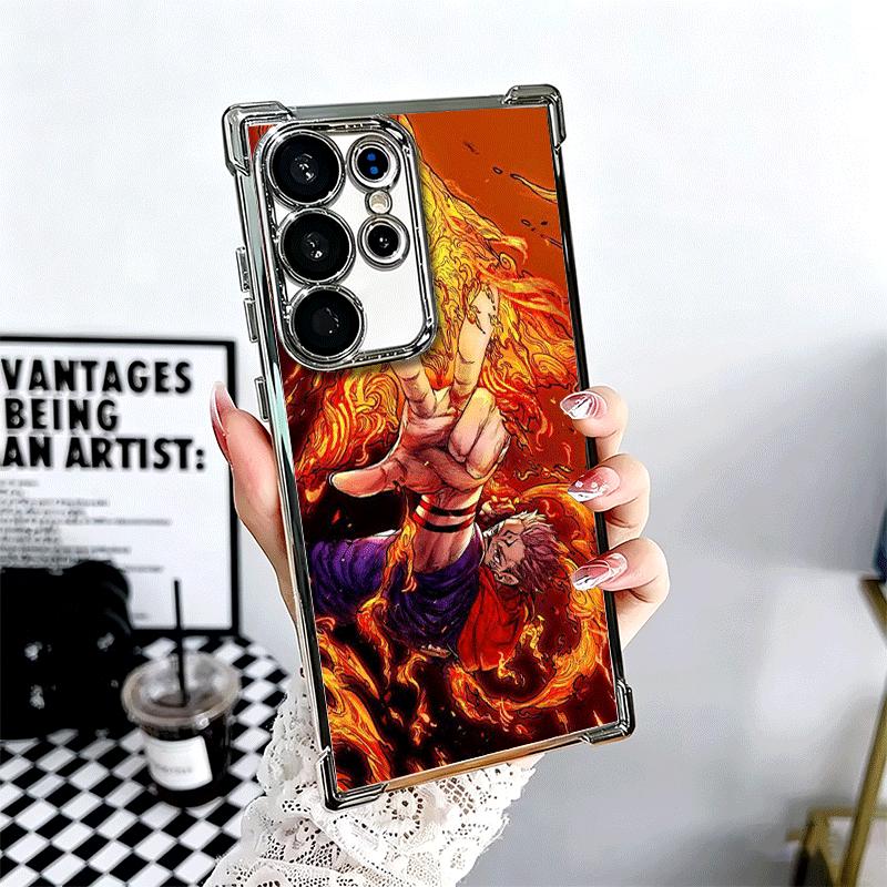 

Anime Itadori Yuji JUJUSU Plating Phone Case For Samsung Galaxy S24 S25 FE S26 Edge S23 Ultra S22 S21 Plus S20 Anti-Fall Airabag Samsung S26