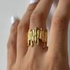 Yori New Waterproof Stainless Steel Finger Ring Personalized Metal Texture Rust Proof Charm Fashion Jewelry for Women