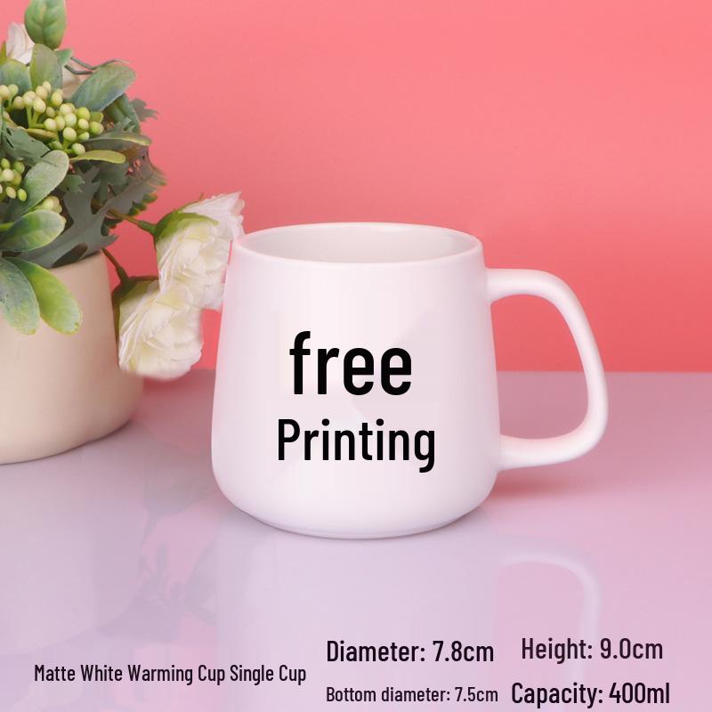 Kreative Keramiktasse mit individuellem Logo für Thermotransfer und Werbegeschenk