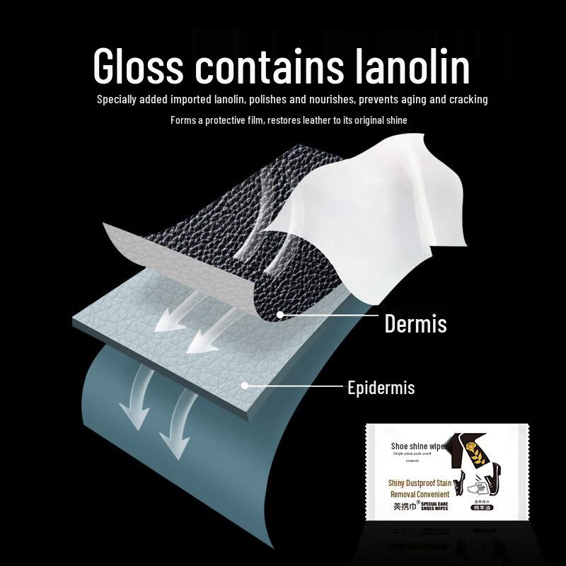Portable Self-Polishing Leather Shoe Wipes